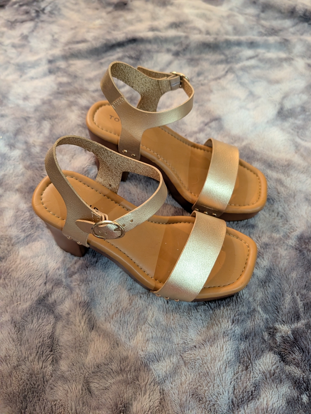 Torrid Women’s Metallic Gold Ankle Strap Sandals